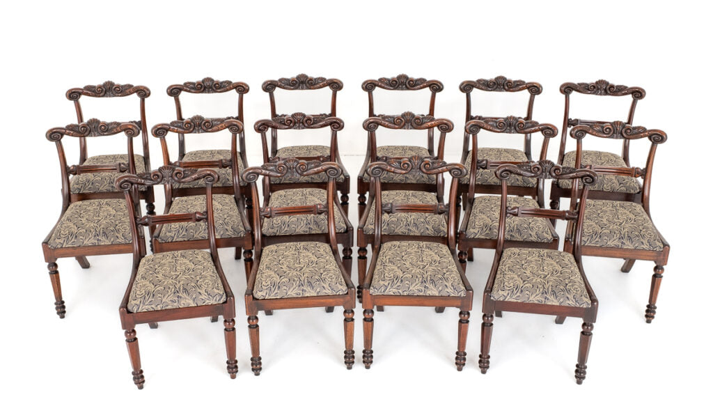 Fantastic Set of 16 Mahogany William IV Dining Chairs
