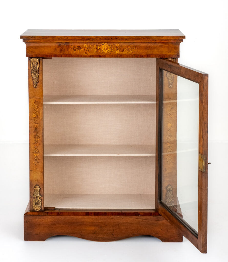 Victorian and Walnut Inlaid Pier Cabinet