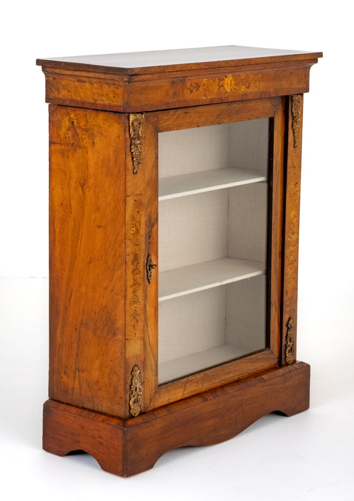 Victorian and Walnut Inlaid Pier Cabinet