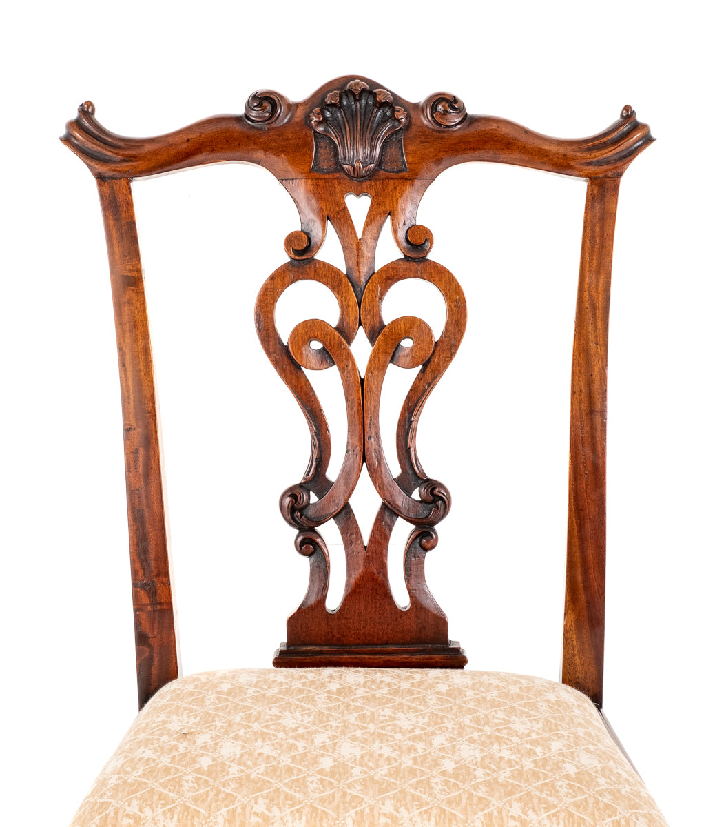 Set of 6 Mahogany Chippendale Style Dining Chairs