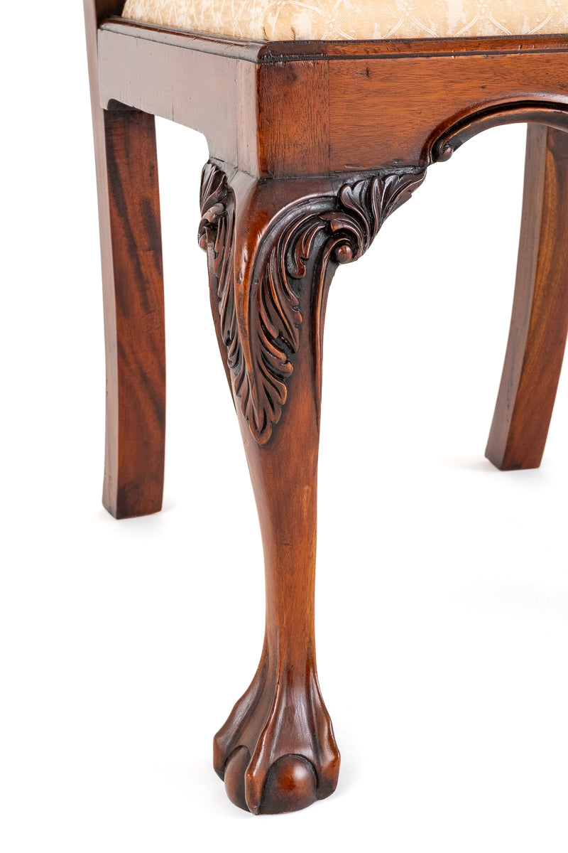 Set of 6 Mahogany Chippendale Style Dining Chairs