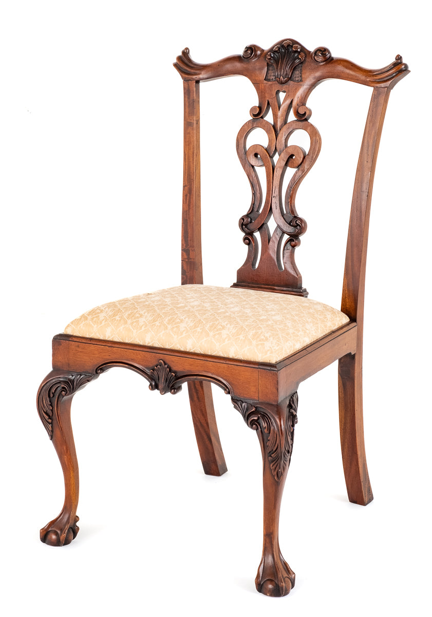 Set of 6 Mahogany Chippendale Style Dining Chairs