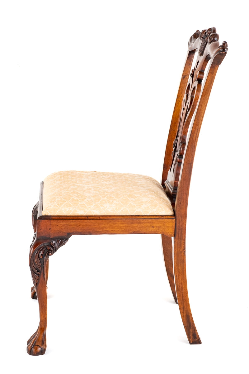Set of 6 Mahogany Chippendale Style Dining Chairs
