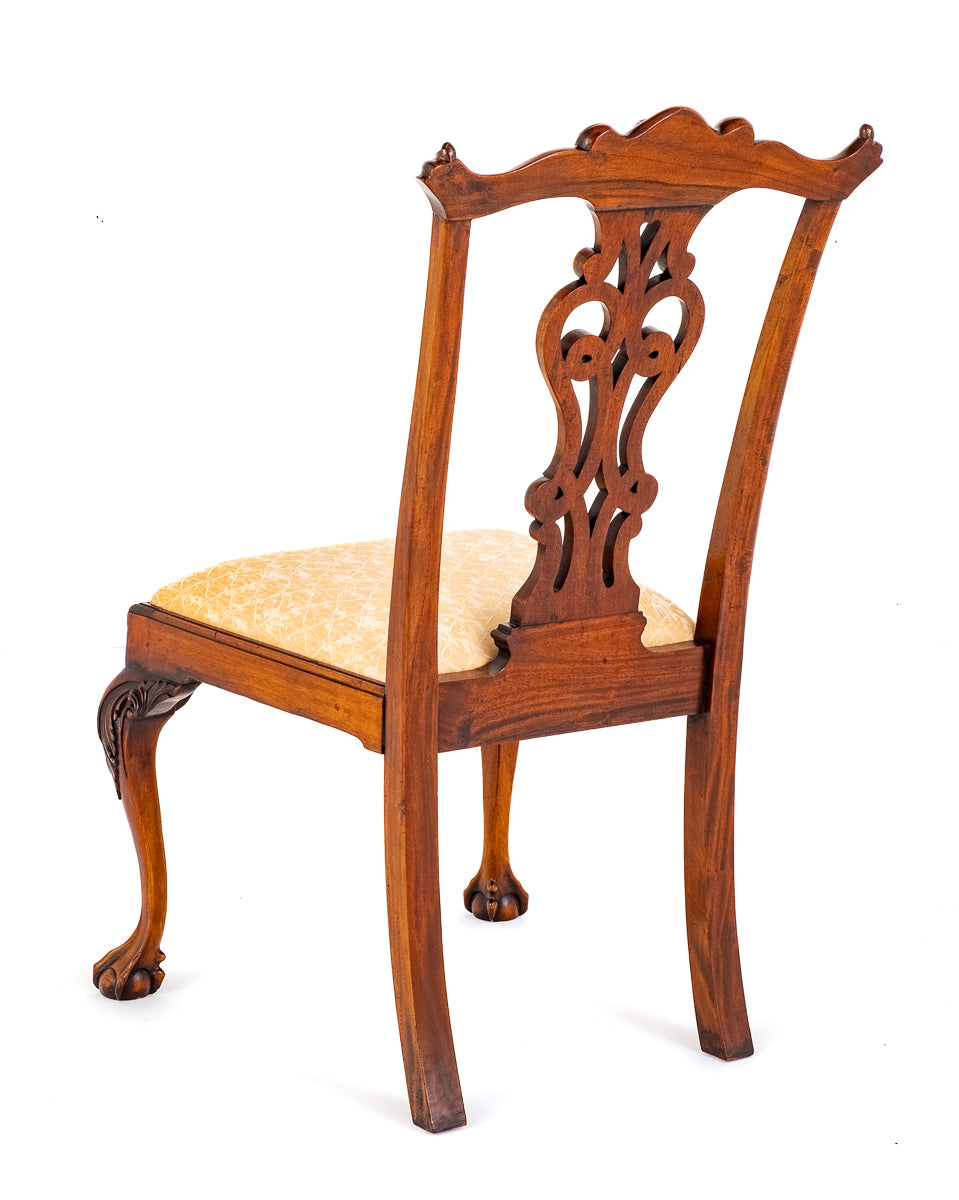 Set of 6 Mahogany Chippendale Style Dining Chairs