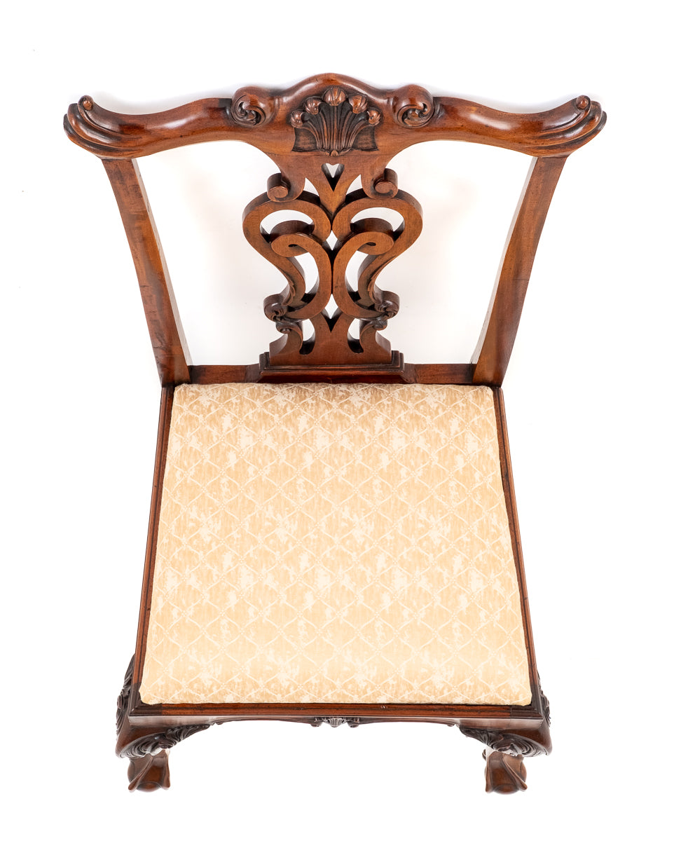 Set of 6 Mahogany Chippendale Style Dining Chairs
