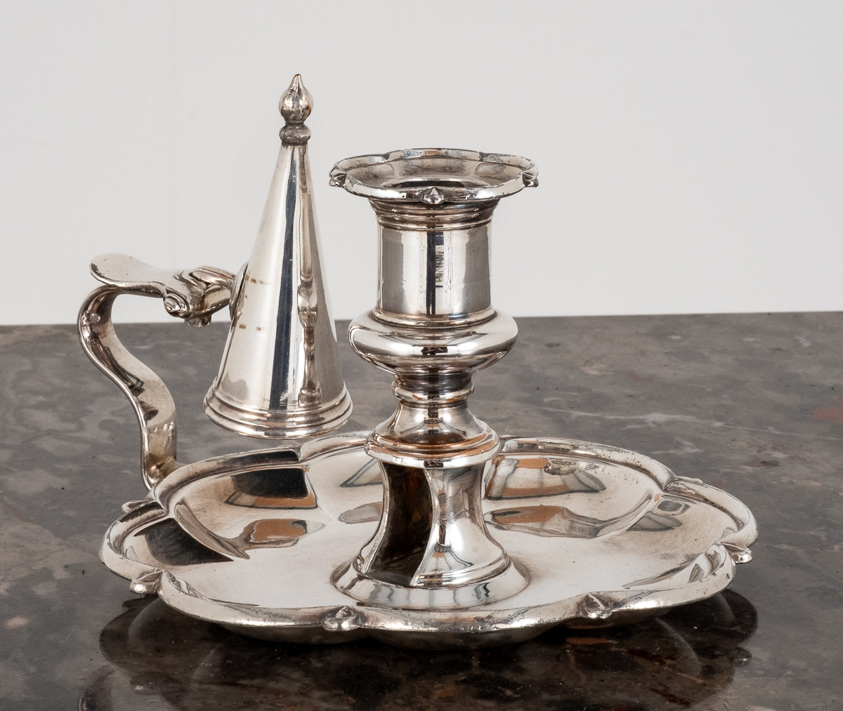 Georgian Revival Silver Plate Candle Holder