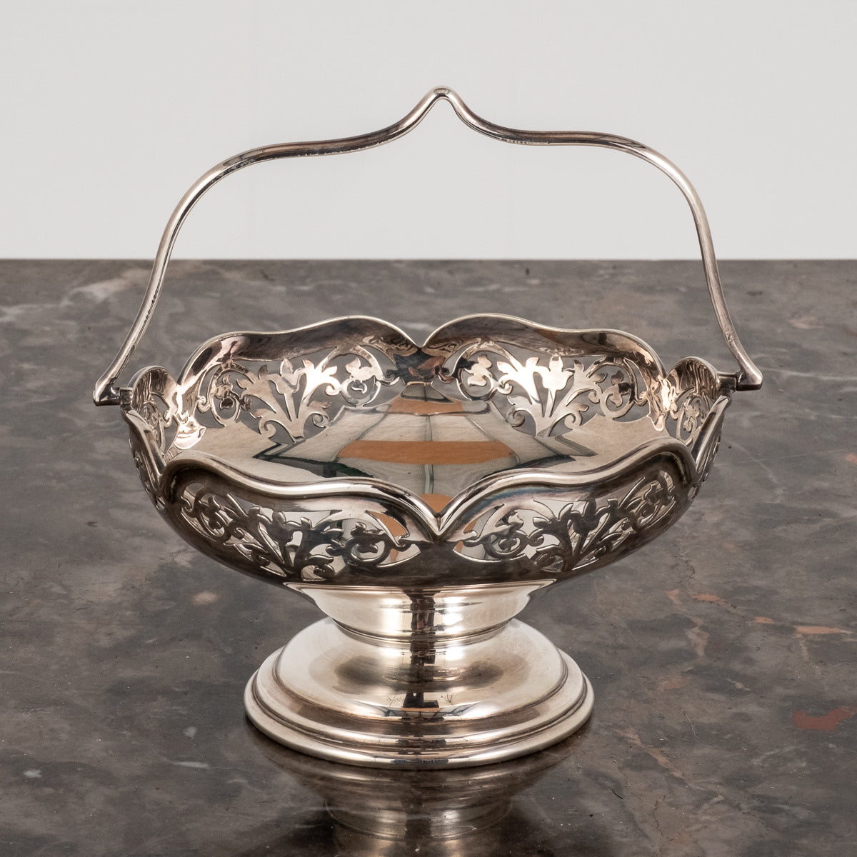 Pretty Silver Plate Bon Bon Dish