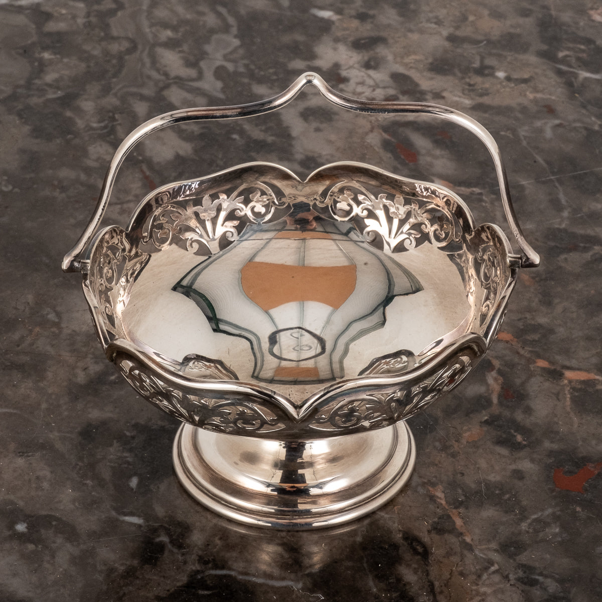 Pretty Silver Plate Bon Bon Dish