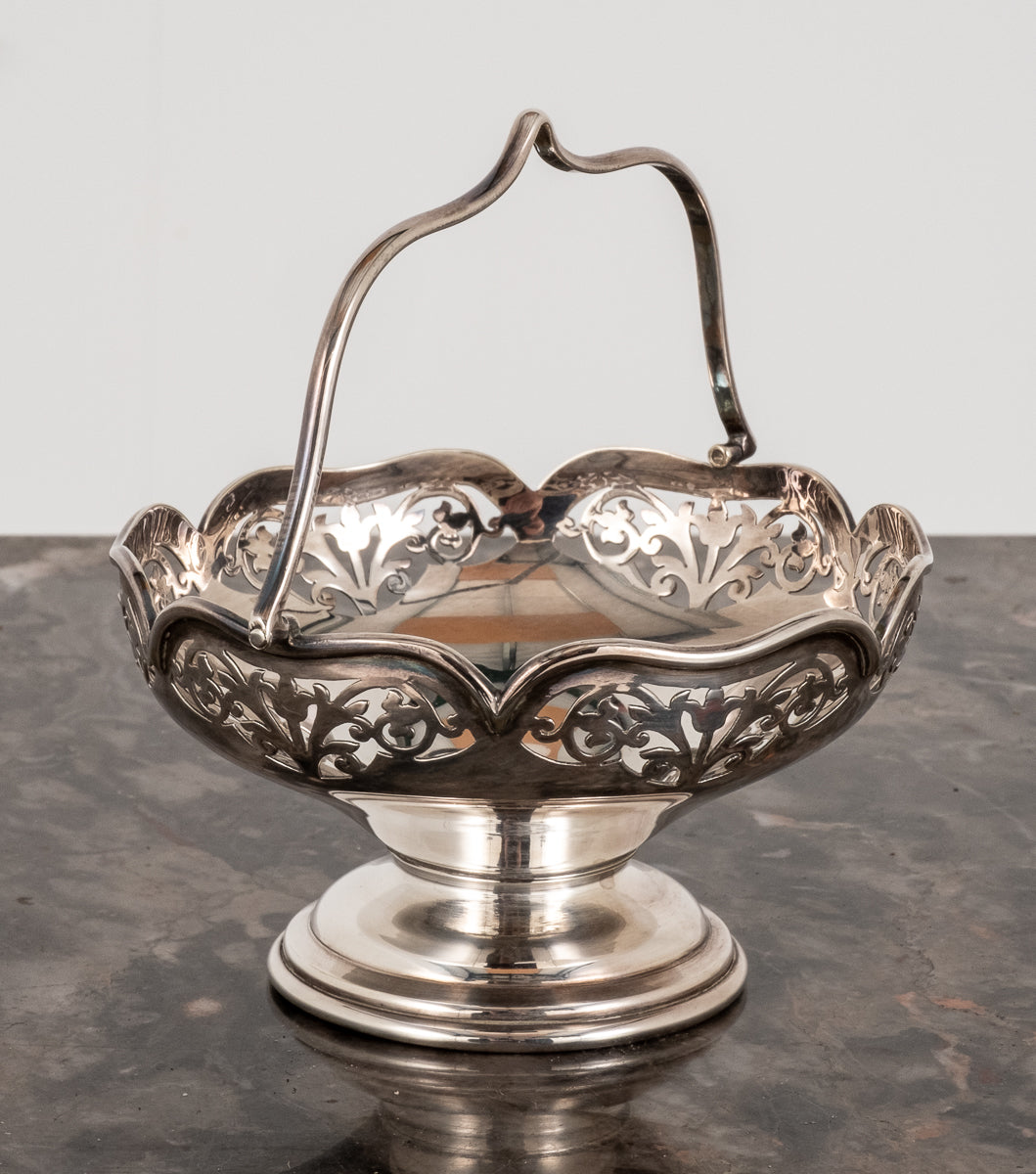 Pretty Silver Plate Bon Bon Dish