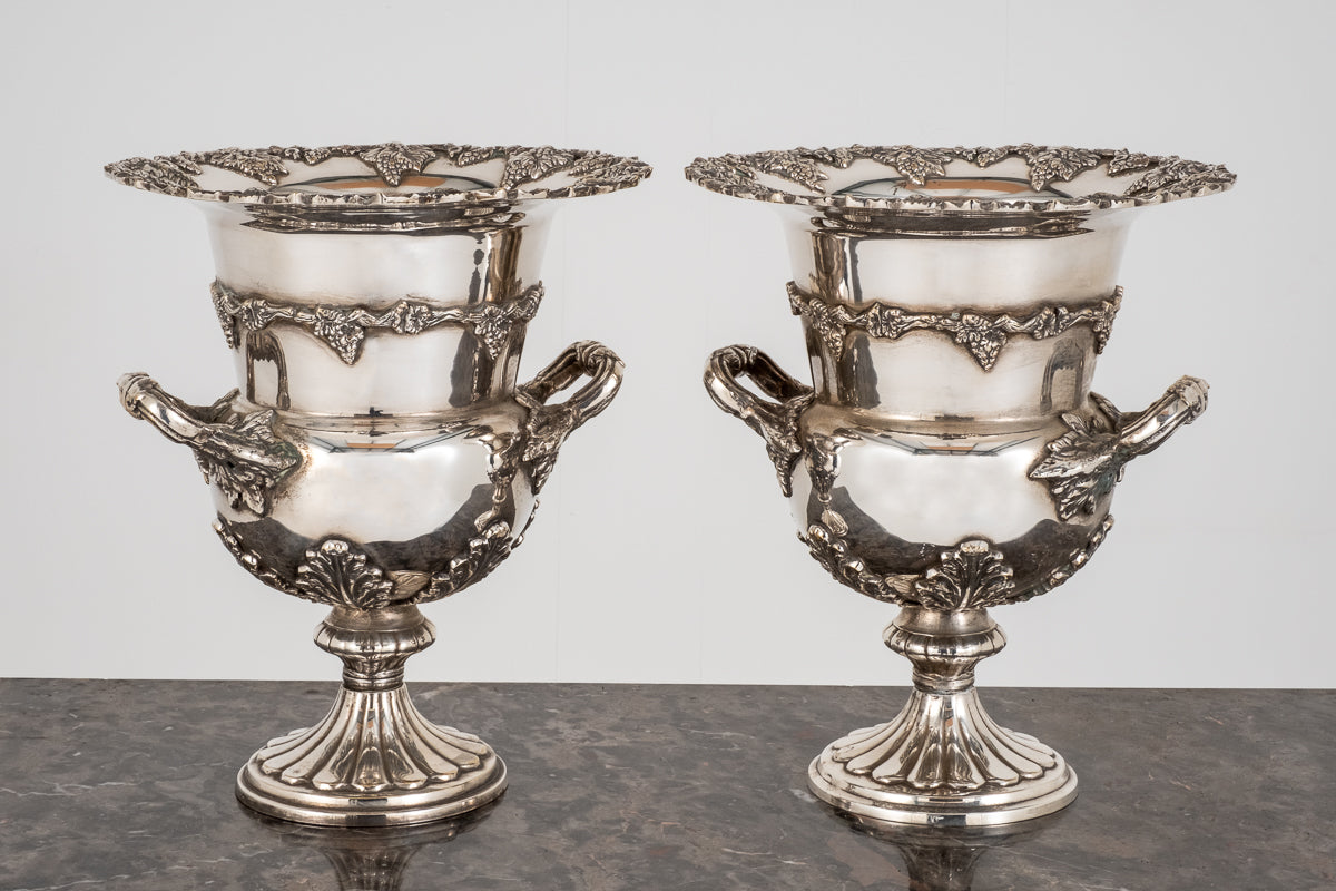 Pair of Silver Plated Wine Coolers