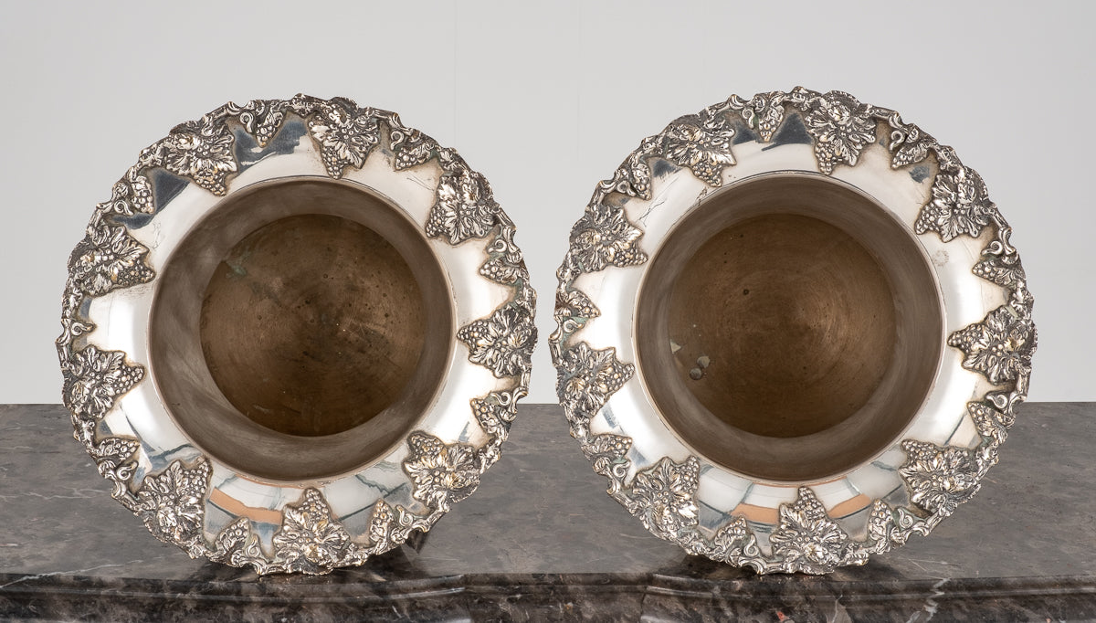 Pair of Silver Plated Wine Coolers