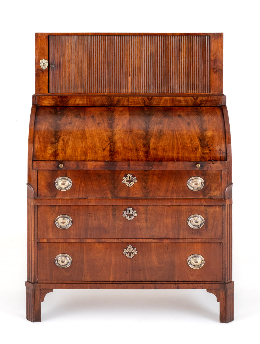 English Regency Mahogany Cylinder Desk