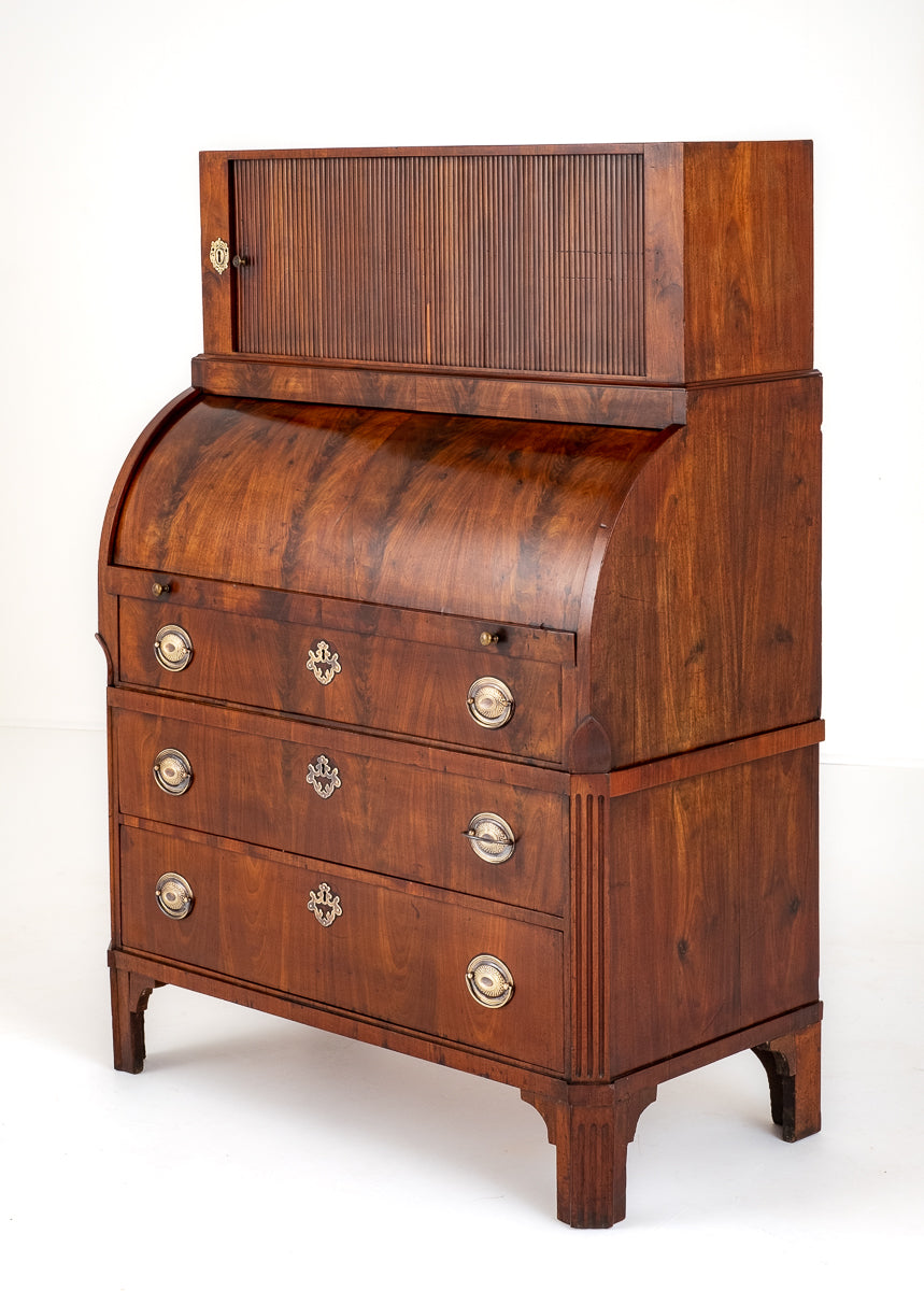 English Regency Mahogany Cylinder Desk