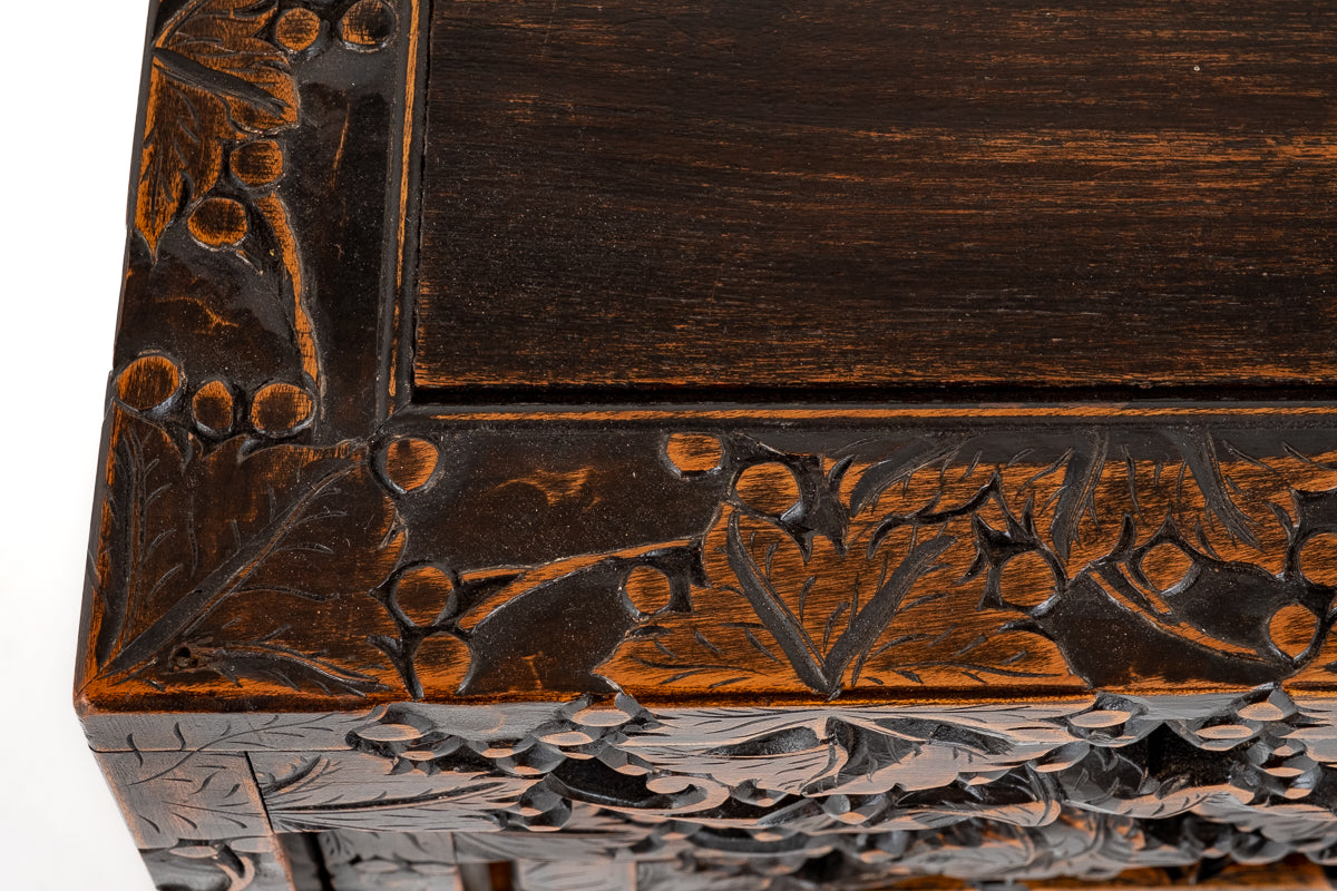Decorative Nest of 4 Hardwood Chinese Tables