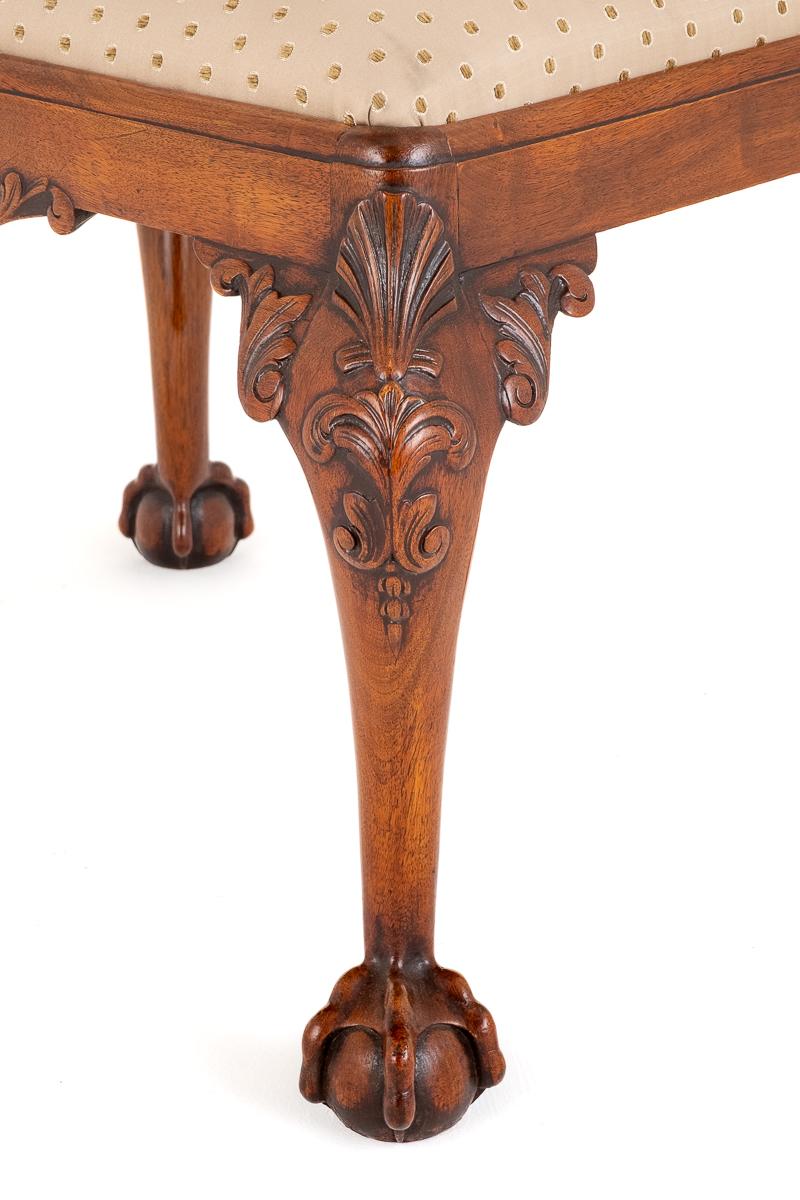Chippendale Style Mahogany Stool