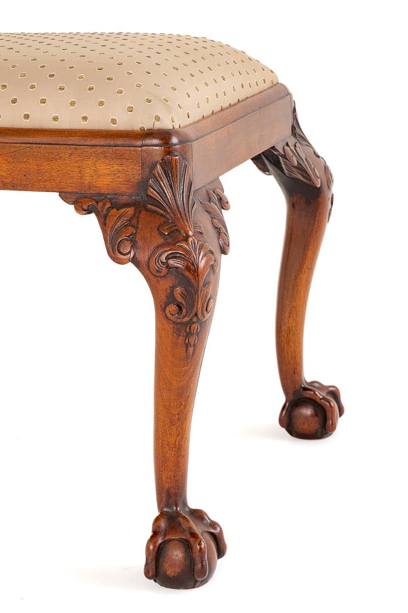 Chippendale Style Mahogany Stool