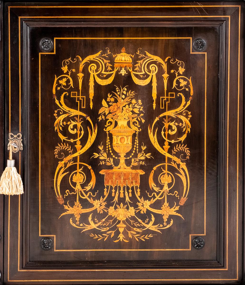 French Marquetry Pier Cabinet