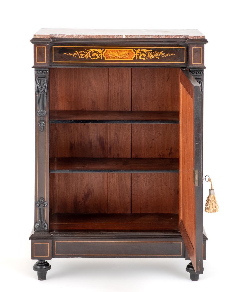 French Marquetry Pier Cabinet