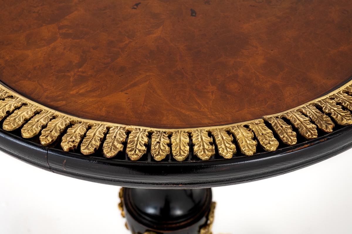 Unusual Pair of French Ebony and Gilt Wine Tables