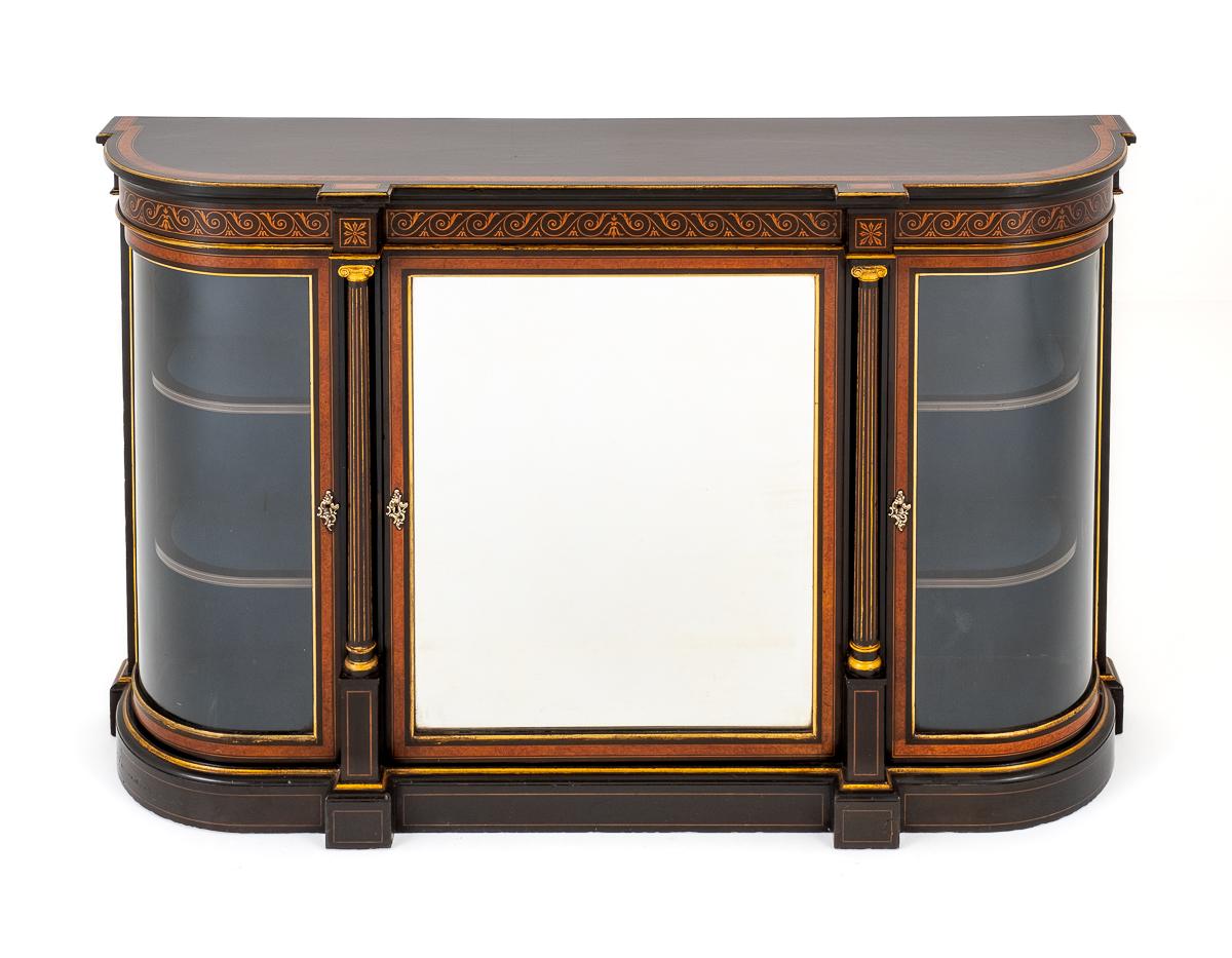 Victorian Ebonised and Walnut Credenza