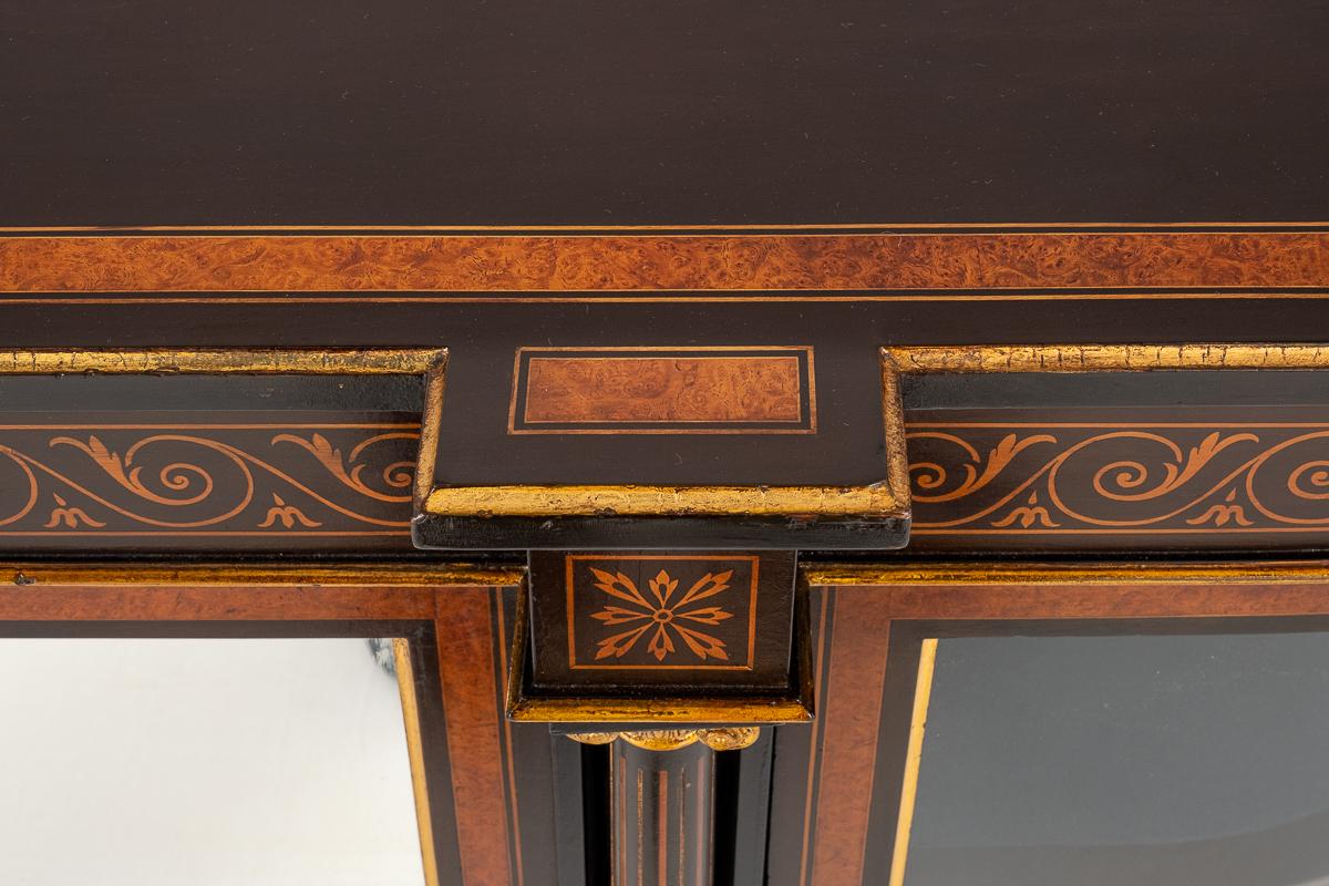 Victorian Ebonised and Walnut Credenza