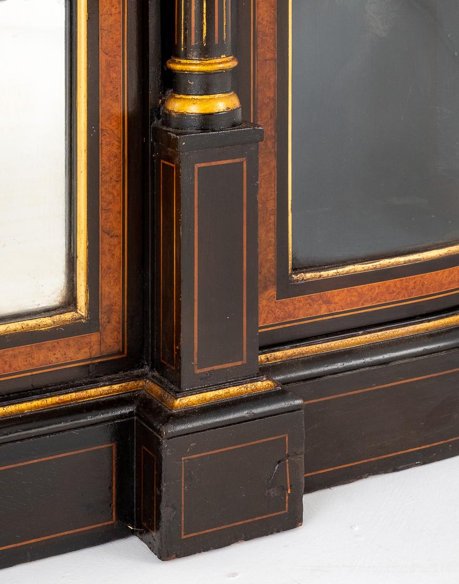 Victorian Ebonised and Walnut Credenza