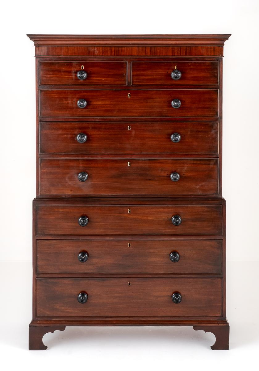 Georgian Mahogany Chest on Chest