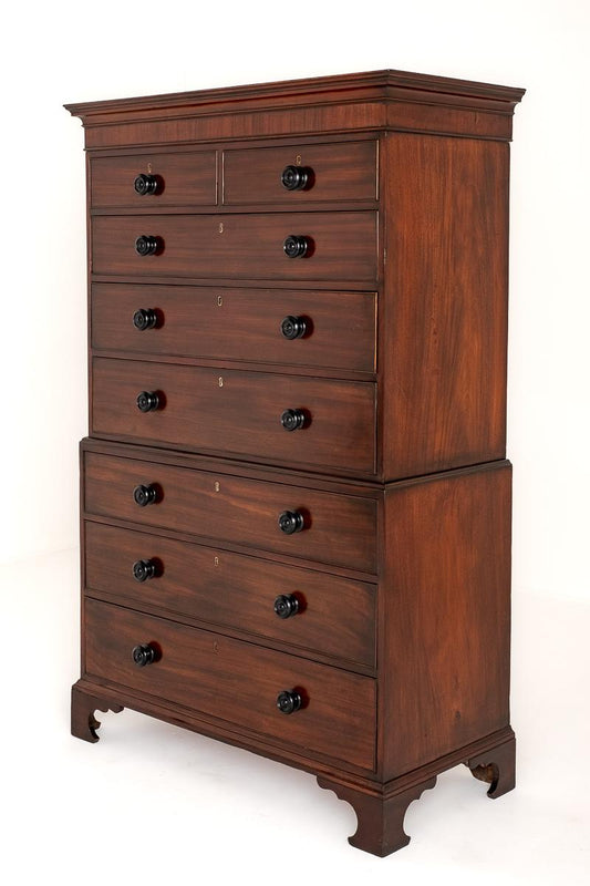 Georgian Mahogany Chest on Chest
