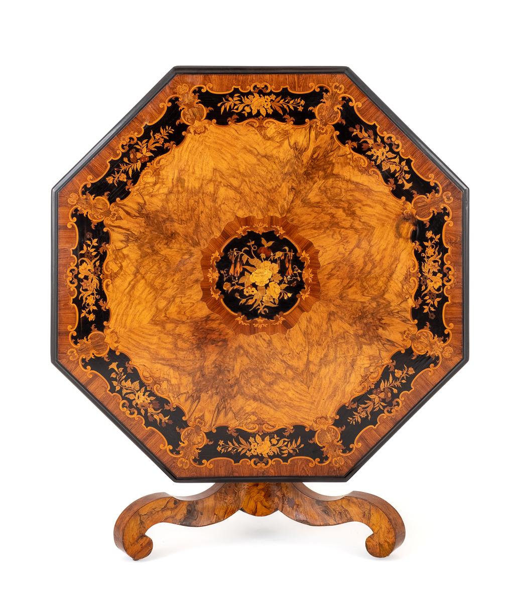 A Stunning Walnut and Marquetry Centre Table