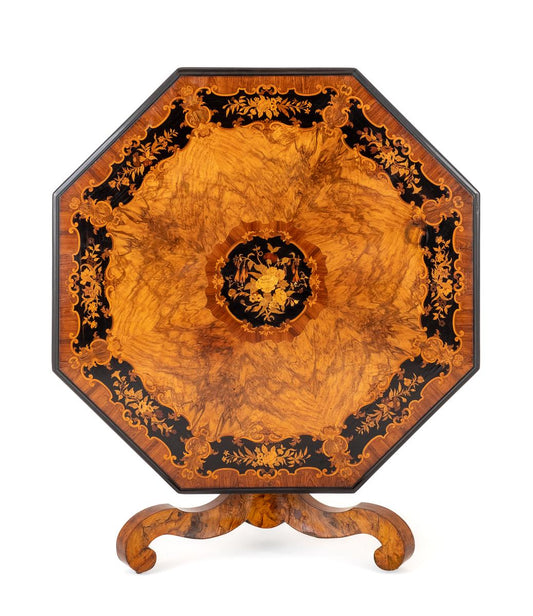A Stunning Walnut and Marquetry Centre Table
