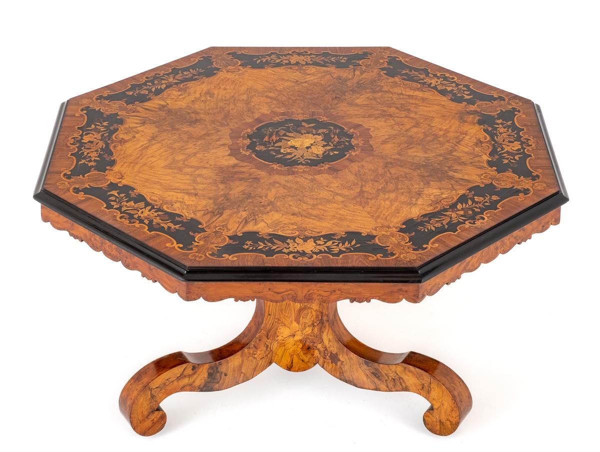 A Stunning Walnut and Marquetry Centre Table