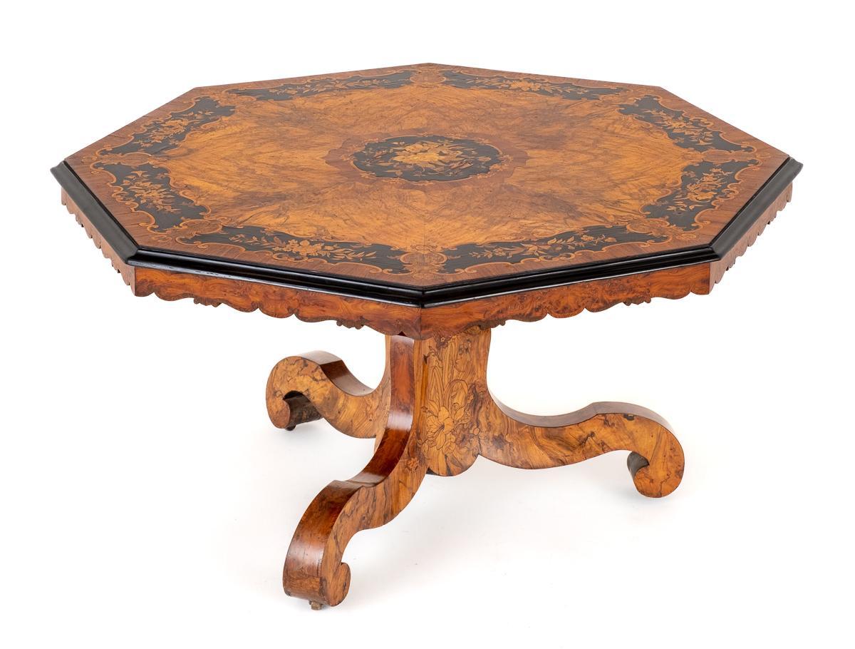 A Stunning Walnut and Marquetry Centre Table