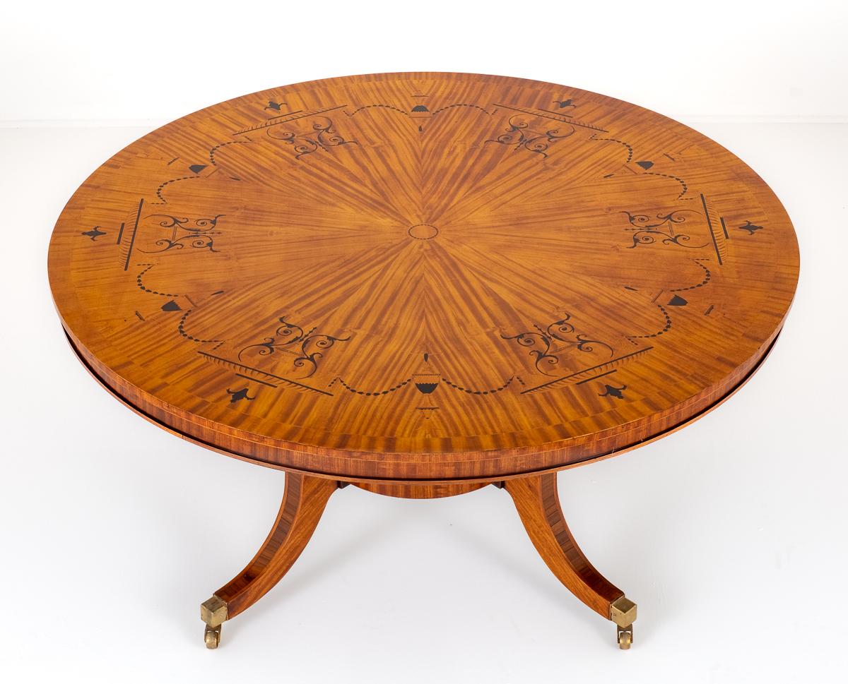 Regency Revival Satinwood Centre Table