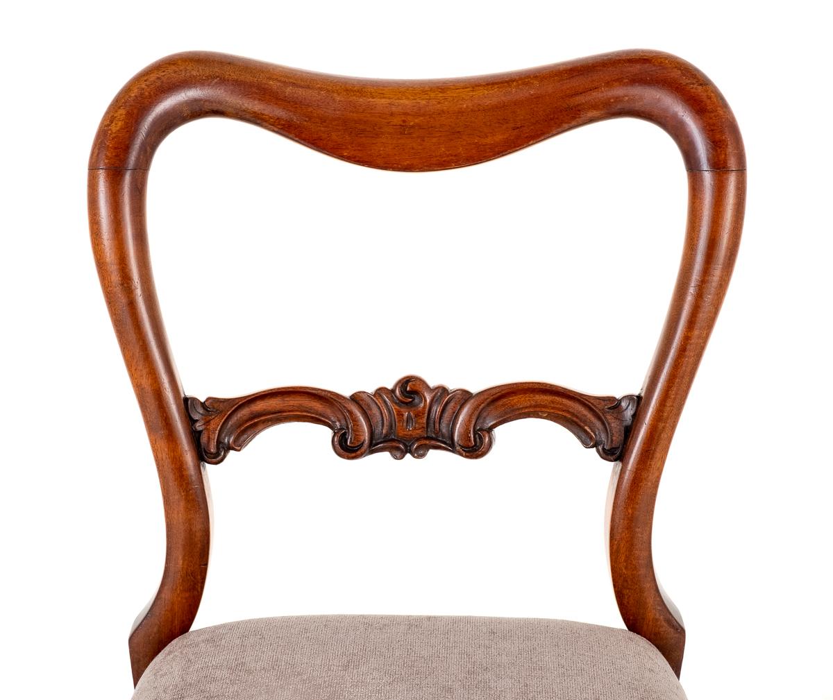 Set of 6 Victorian Mahogany Dining Chairs