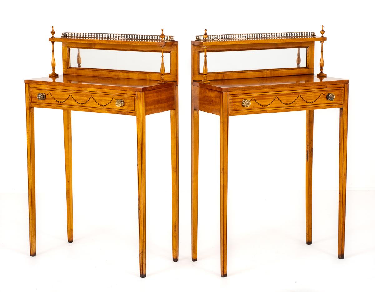 Pretty Pair of Satinwood Console Tables