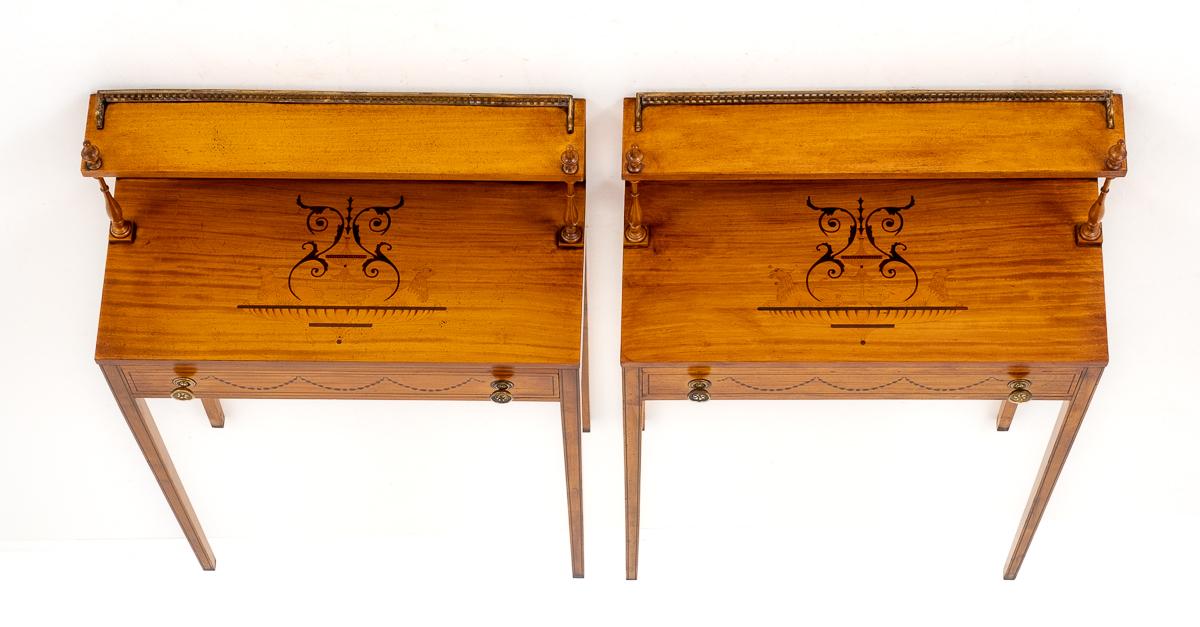 Pretty Pair of Satinwood Console Tables