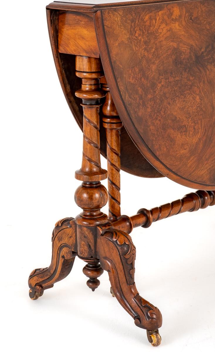 Victorian Burr Walnut Sutherland Table