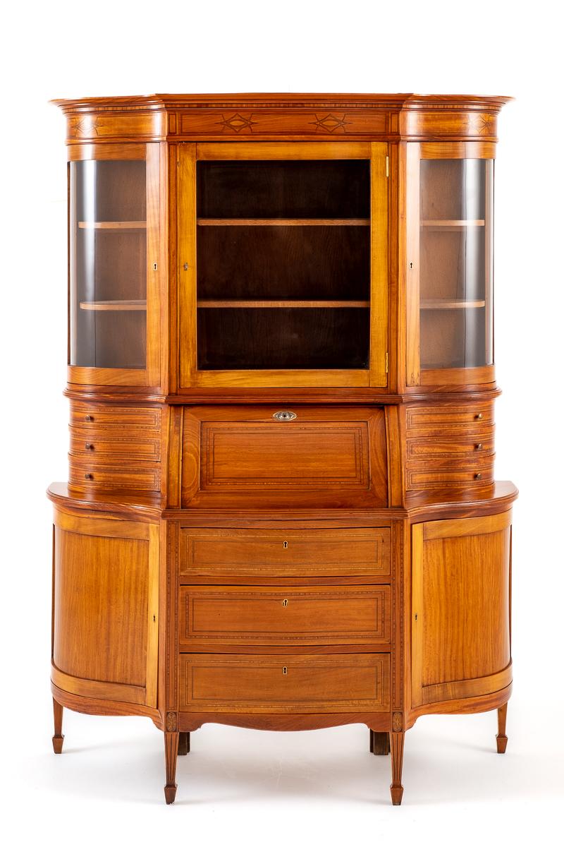Stunning Satinwood Bureau Cabinet