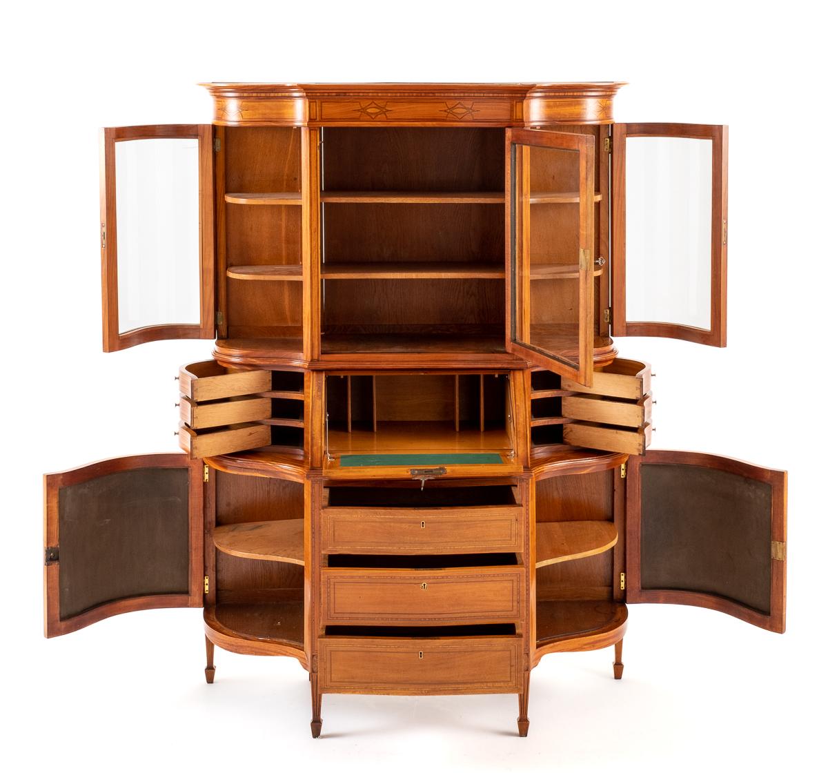 Stunning Satinwood Bureau Cabinet