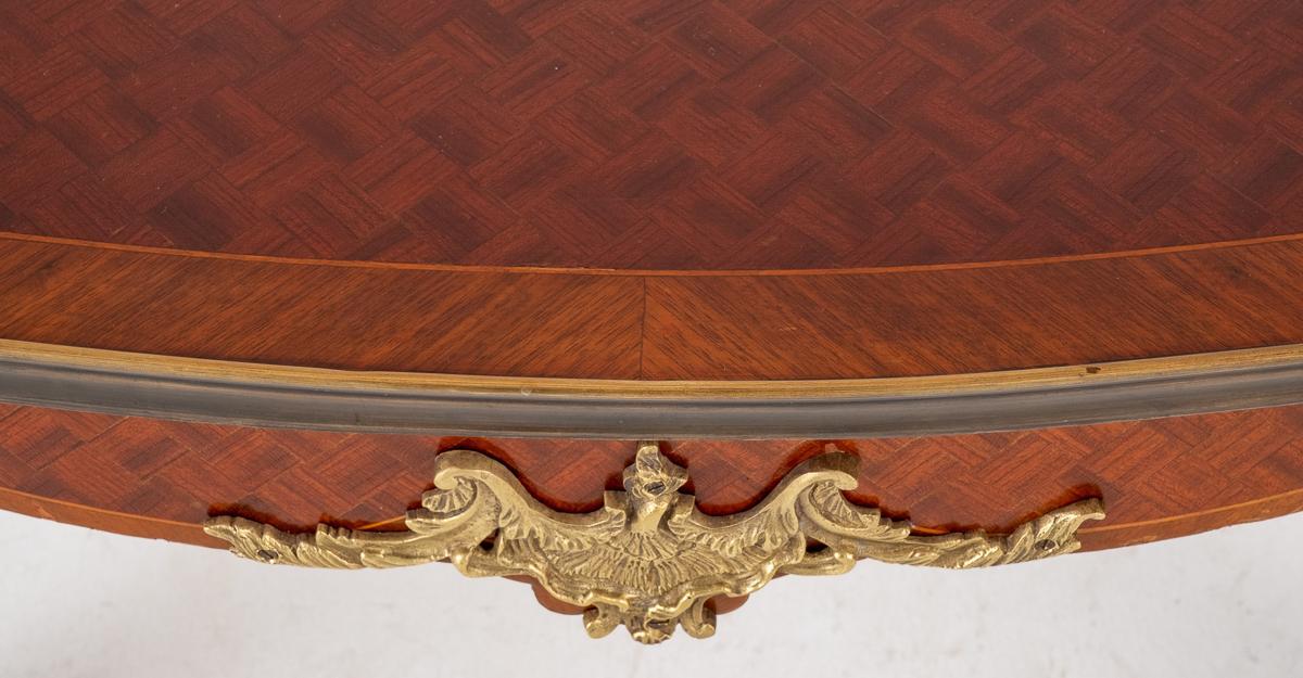 French Parquetry Mahogany Coffee Table