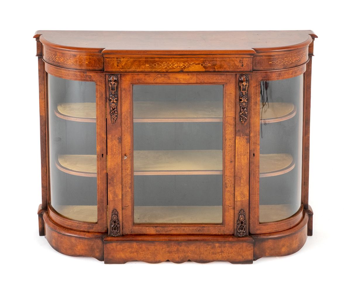 Victorian Burr Walnut Credenza