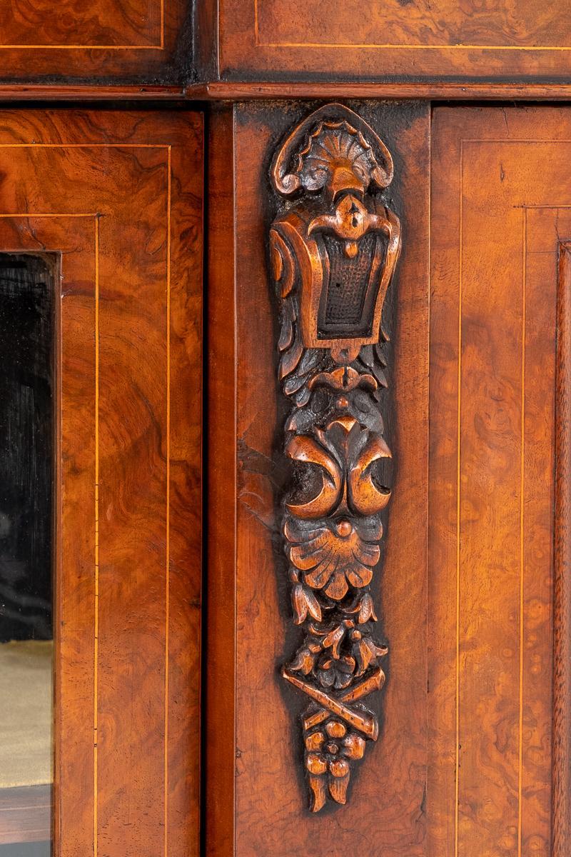 Victorian Burr Walnut Credenza