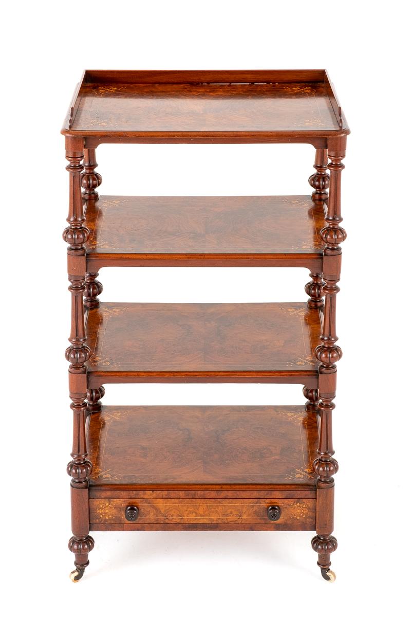 Victorian Burr Walnut Whatnot