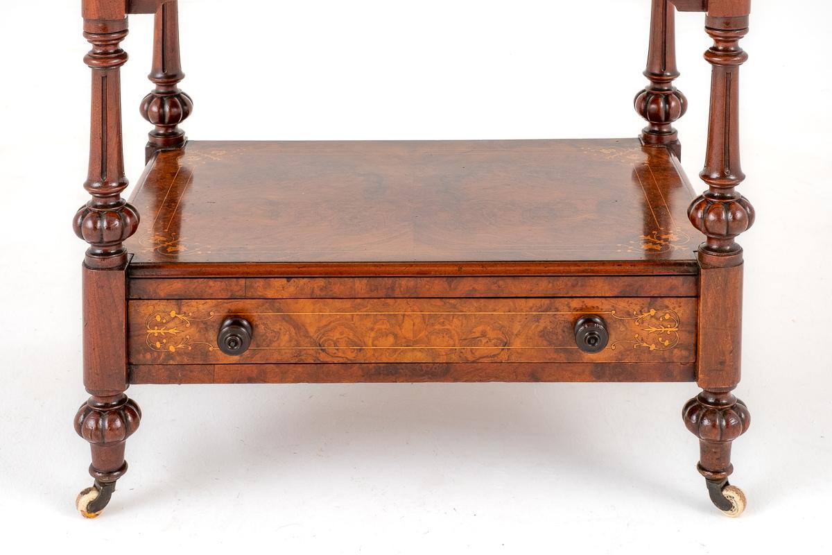 Victorian Burr Walnut Whatnot