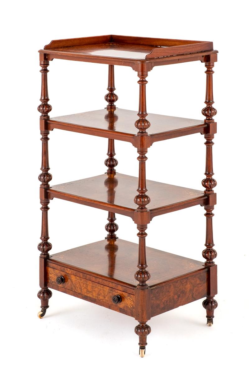 Victorian Burr Walnut Whatnot