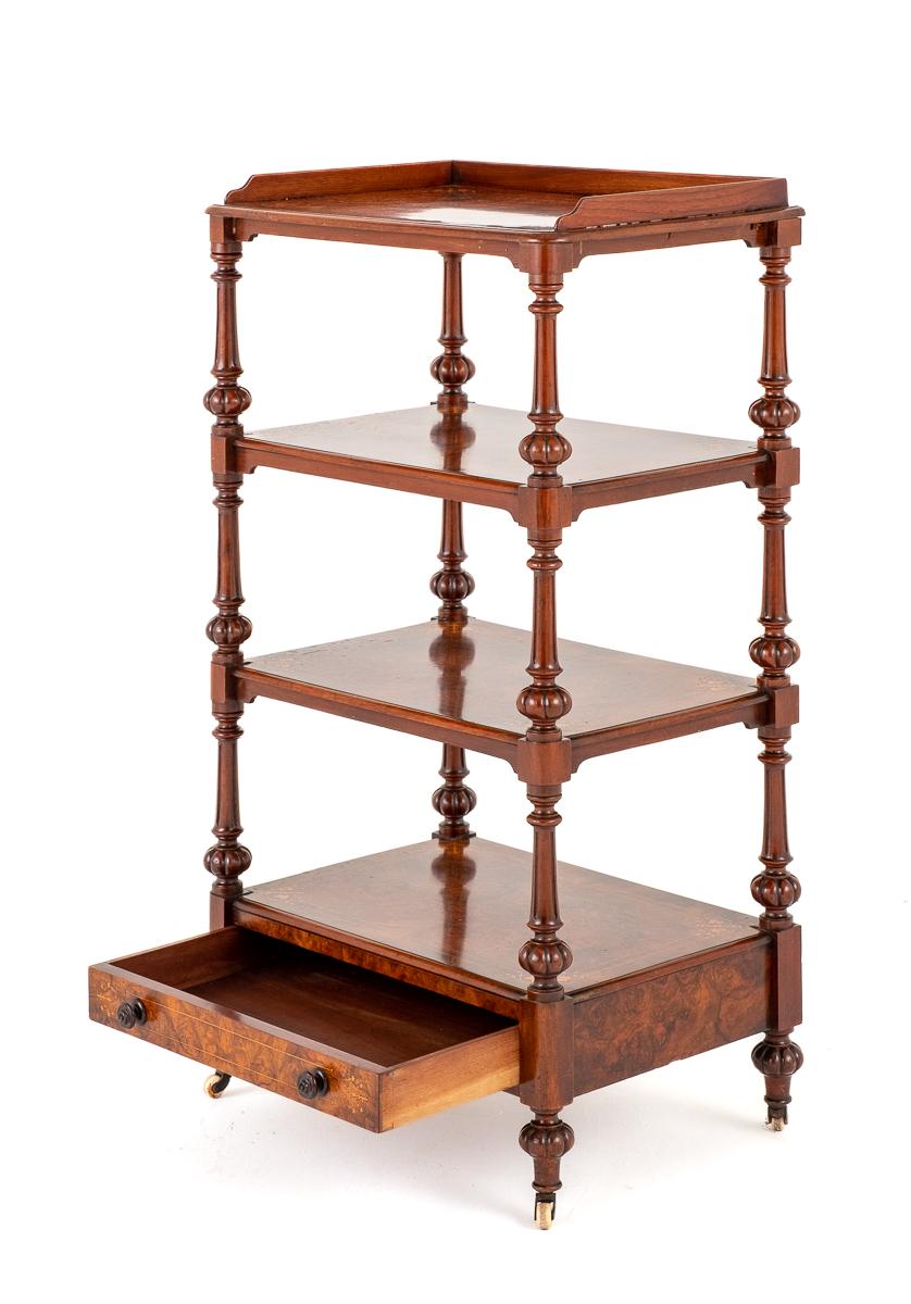 Victorian Burr Walnut Whatnot