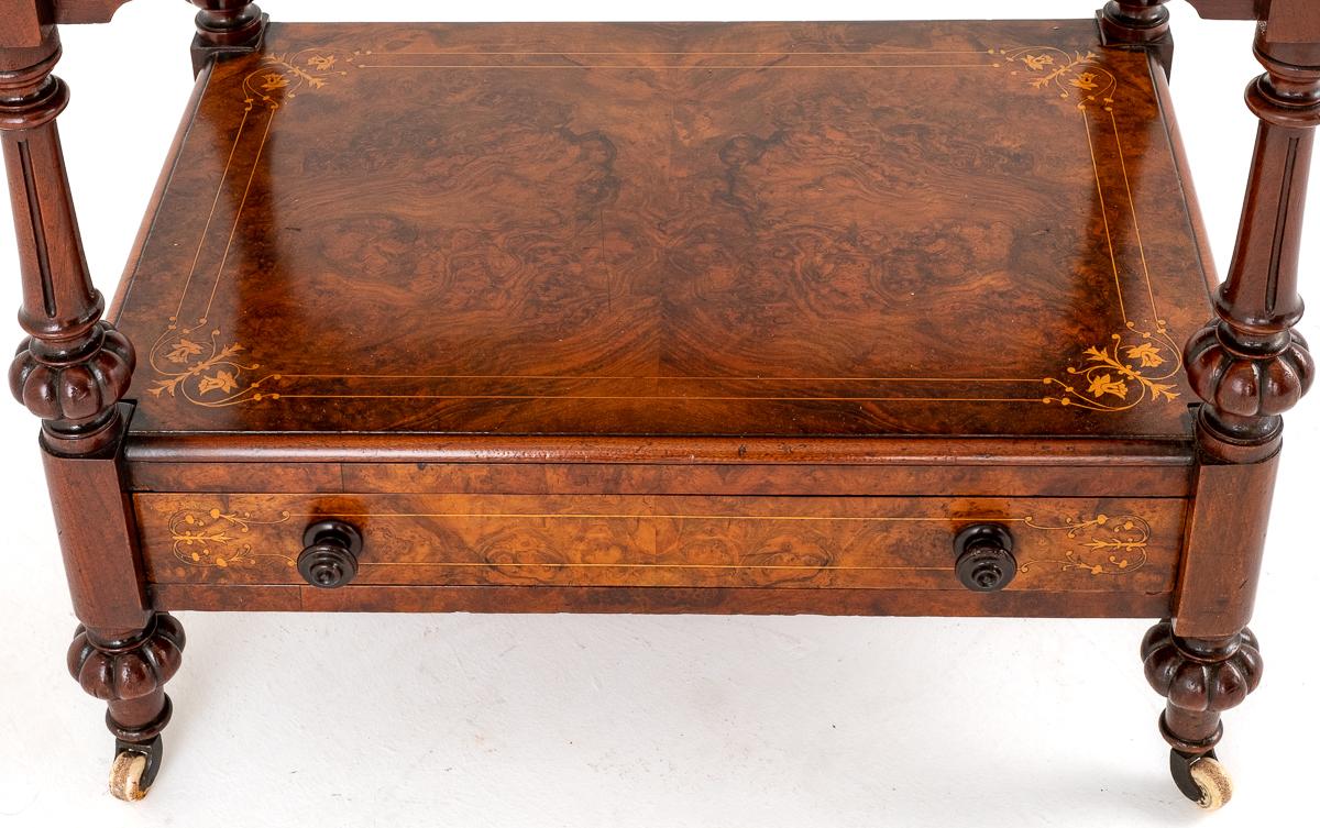 Victorian Burr Walnut Whatnot