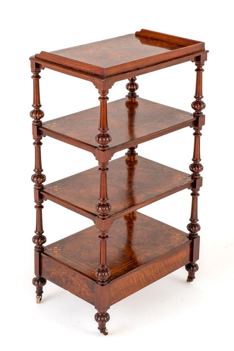 Victorian Burr Walnut Whatnot