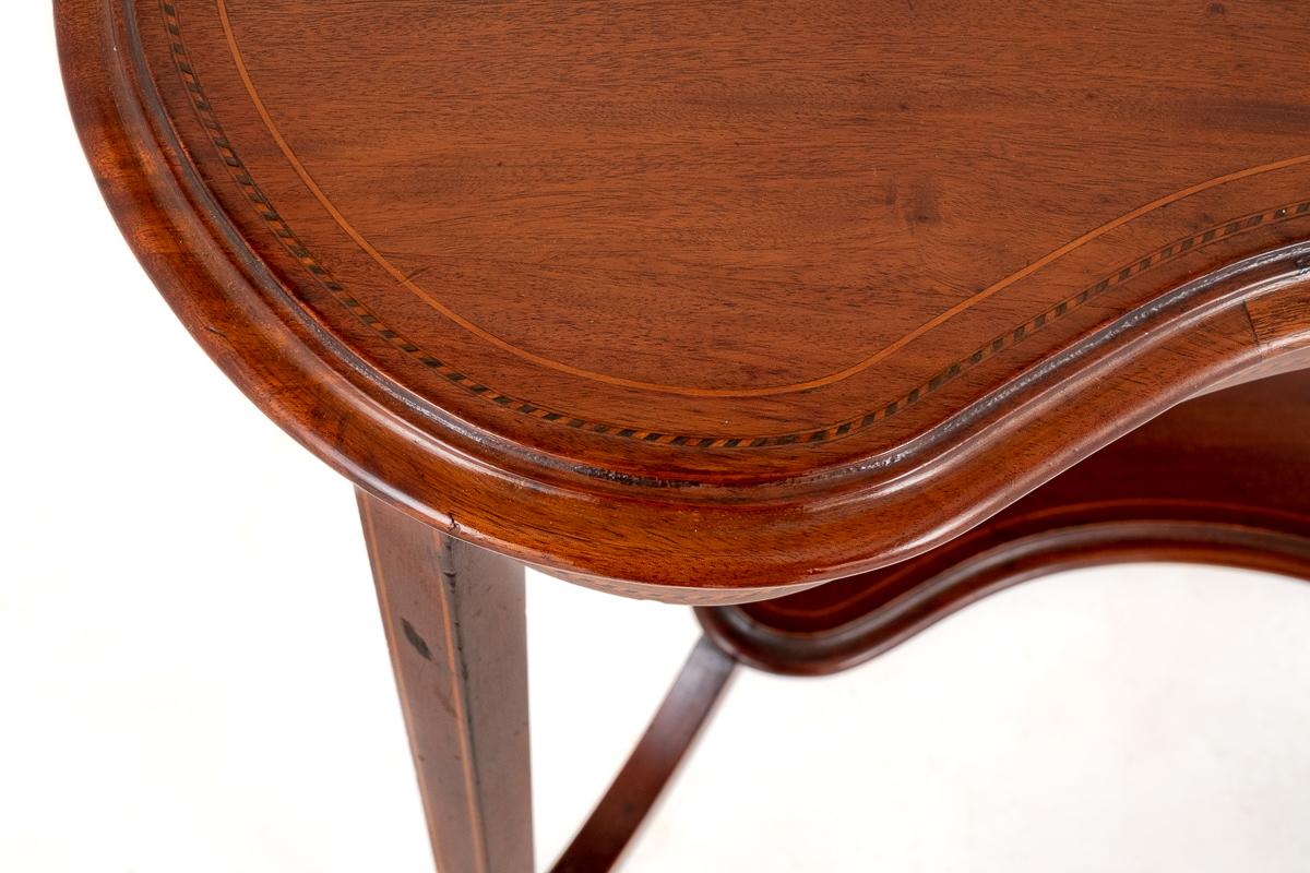 Sheraton Revival Mahogany Kidney Shaped Occasional Table