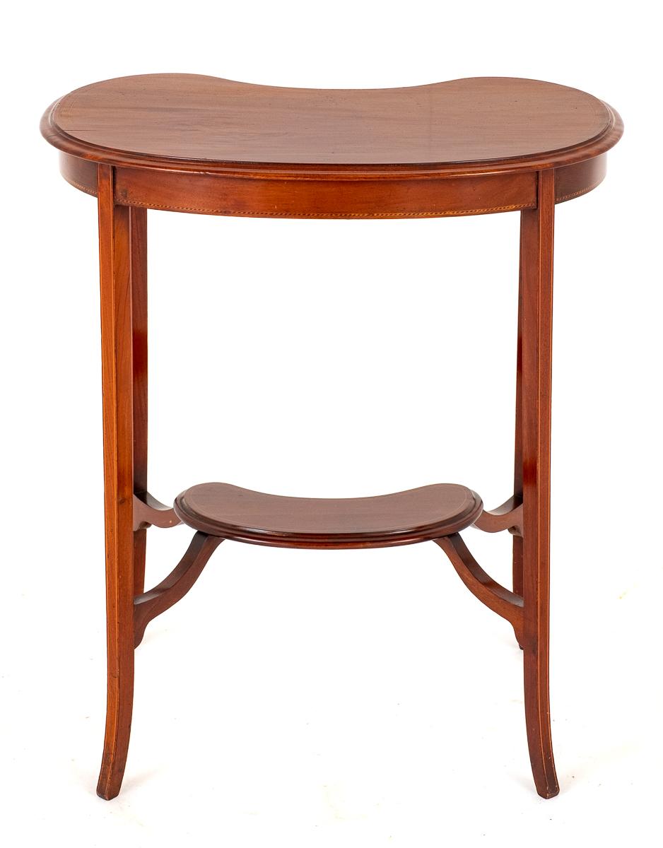 Sheraton Revival Mahogany Kidney Shaped Occasional Table